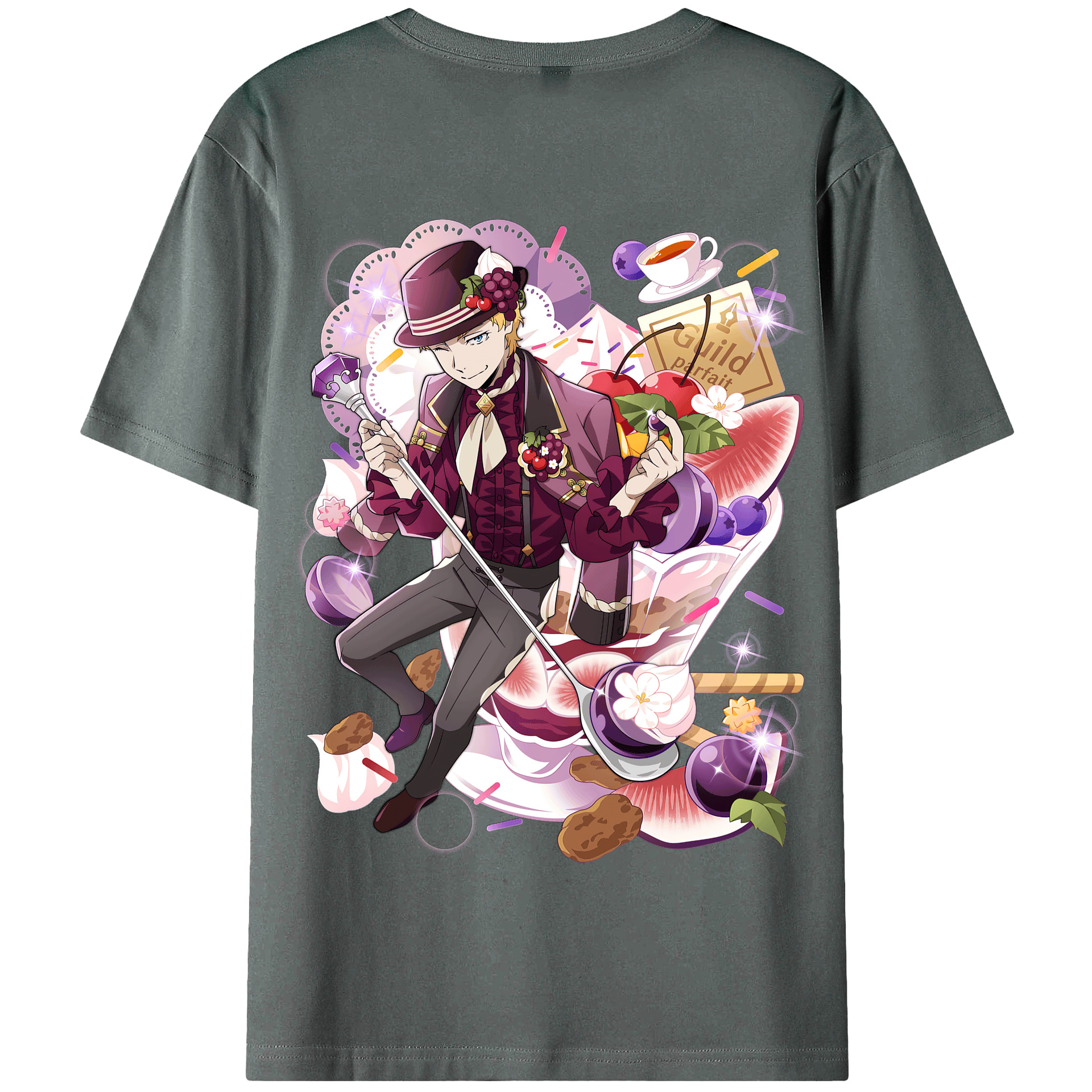 （画像用） 文豪ストレイドッグス Bungo Stray Dogs 綿100％半袖Tシャツ（背面プリント）
